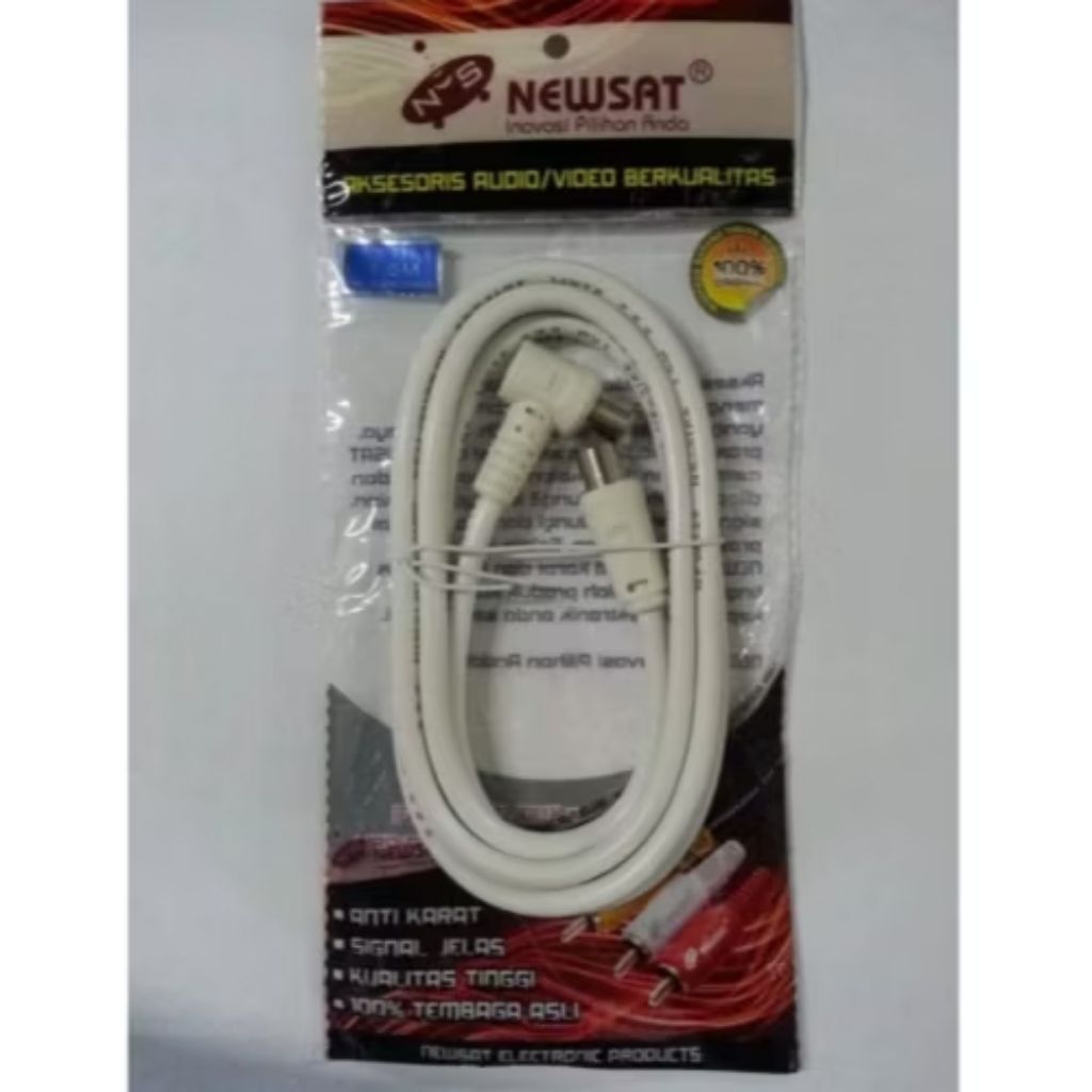 Kabel Jack tv ke jack tv 1,5 meter NEWSAT Kabel antena ke tv kabel jack antena ke tv