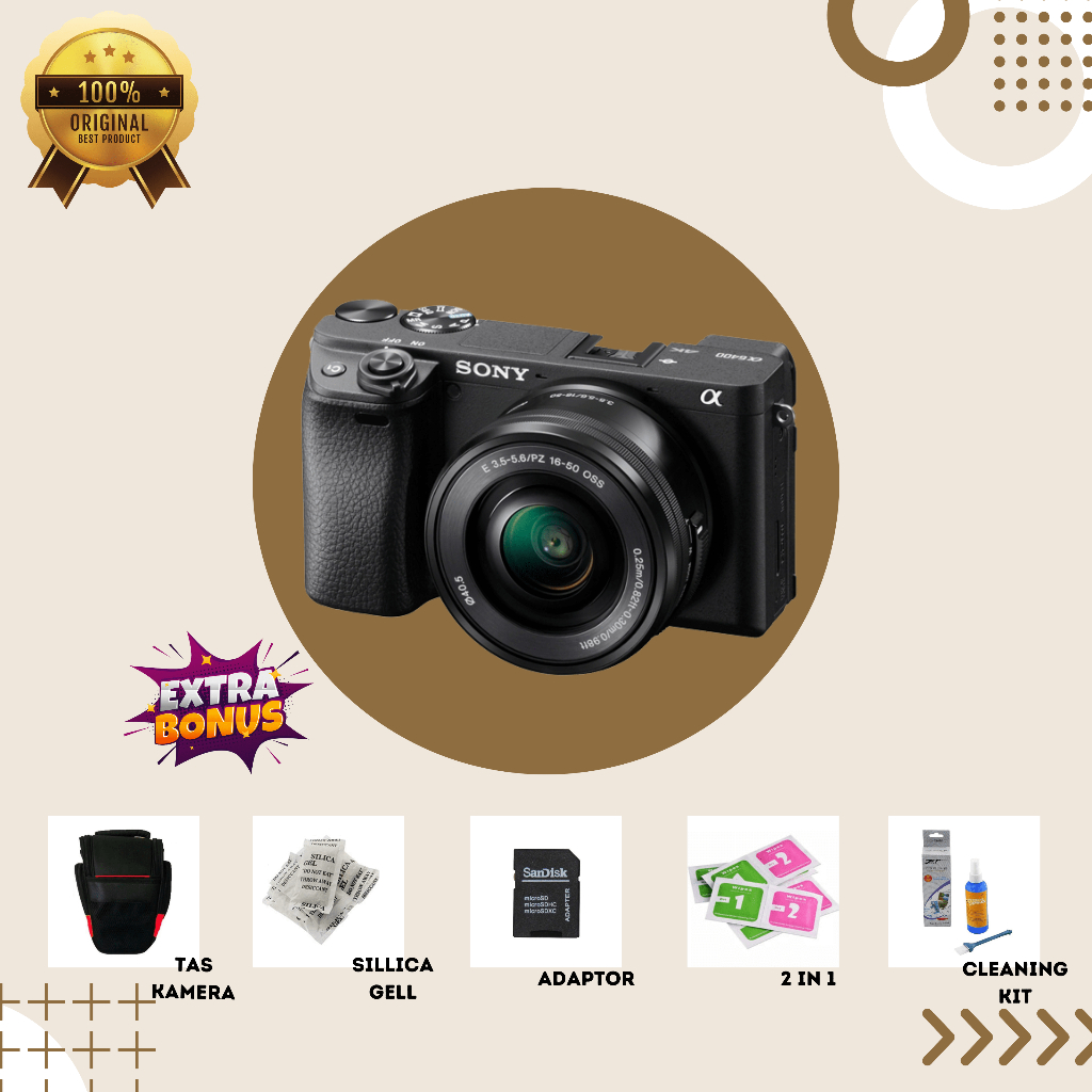 [KAMERA MIRRORLESS] SONY A6400 BLACK MULUS SECOND BERGARANSI ORIGINAL