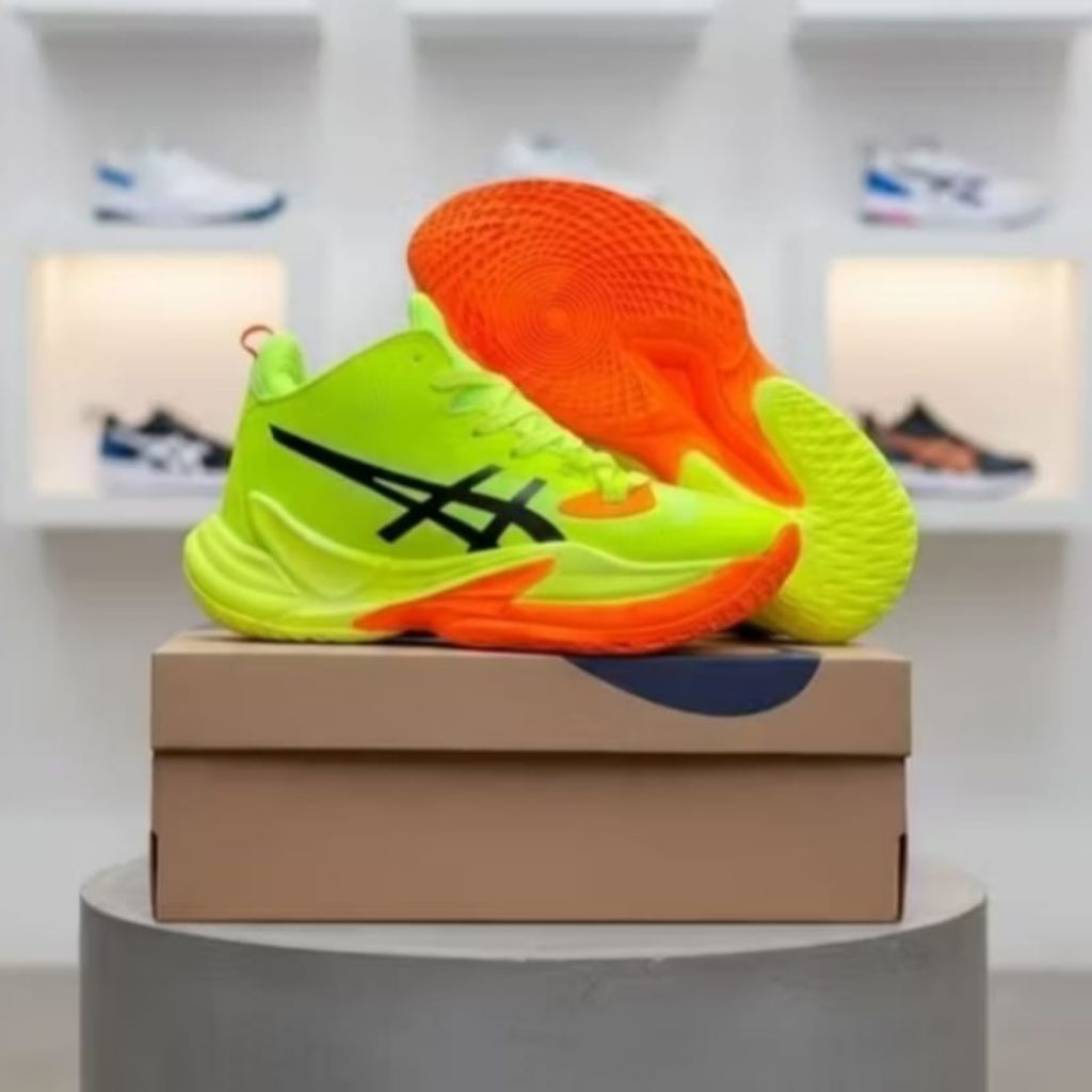 Sepatu Voli Wanita Hijau Stabilo Sepatu Olahraga Voli Cewe Kren Empuk 37-40