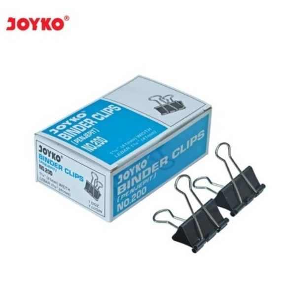 Binder Clip No 200 Merk Joyko / Binder Klip BC-200 Joyko / Klip Penjepit Kertas / Klip Kertas