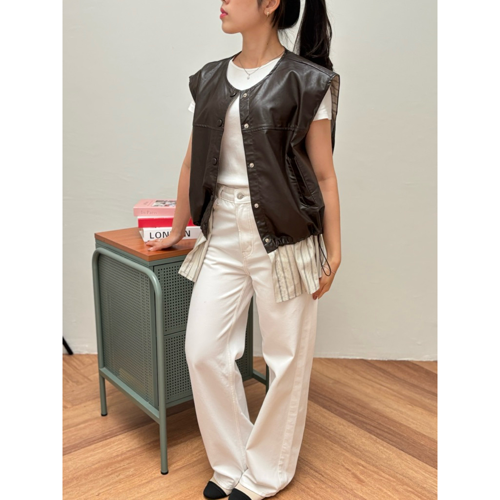 CAMARA | Runa Leather Vest - Vest Kulit Wanita Premium - Rompi Kulit Wanita