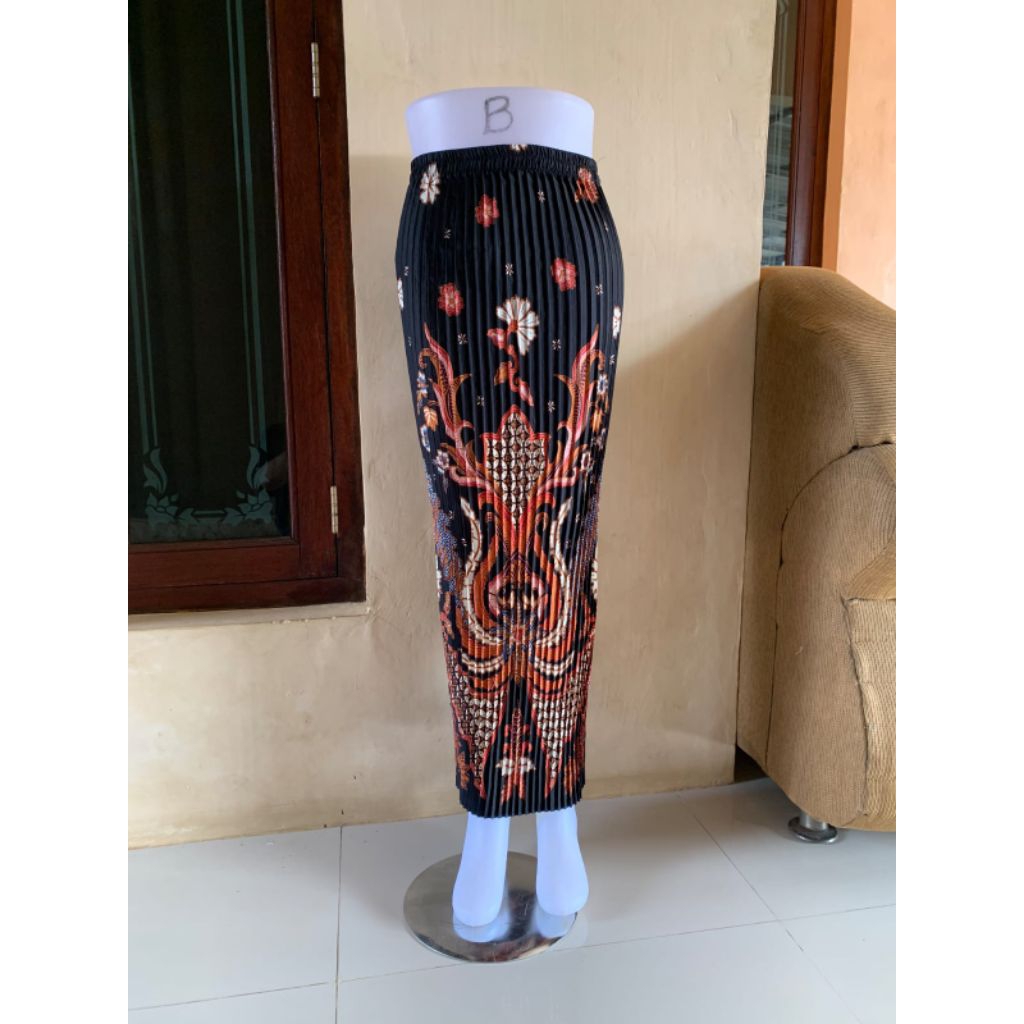 Rok Batik Plisket Rok batik bawahan untuk kebaya modern Rok Plisket Batik Premium