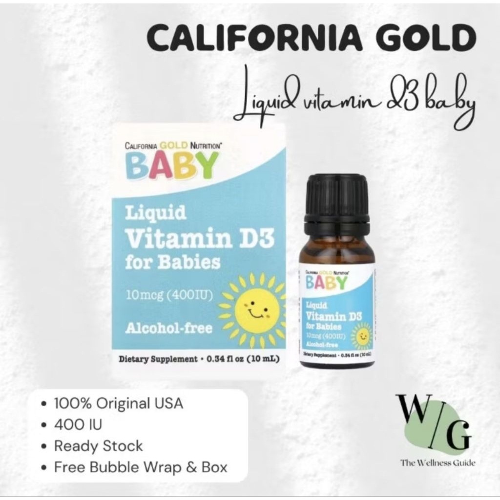California Gold Nutrition Vitamin D3 Usa Original | Vitamin Bayi California Gold