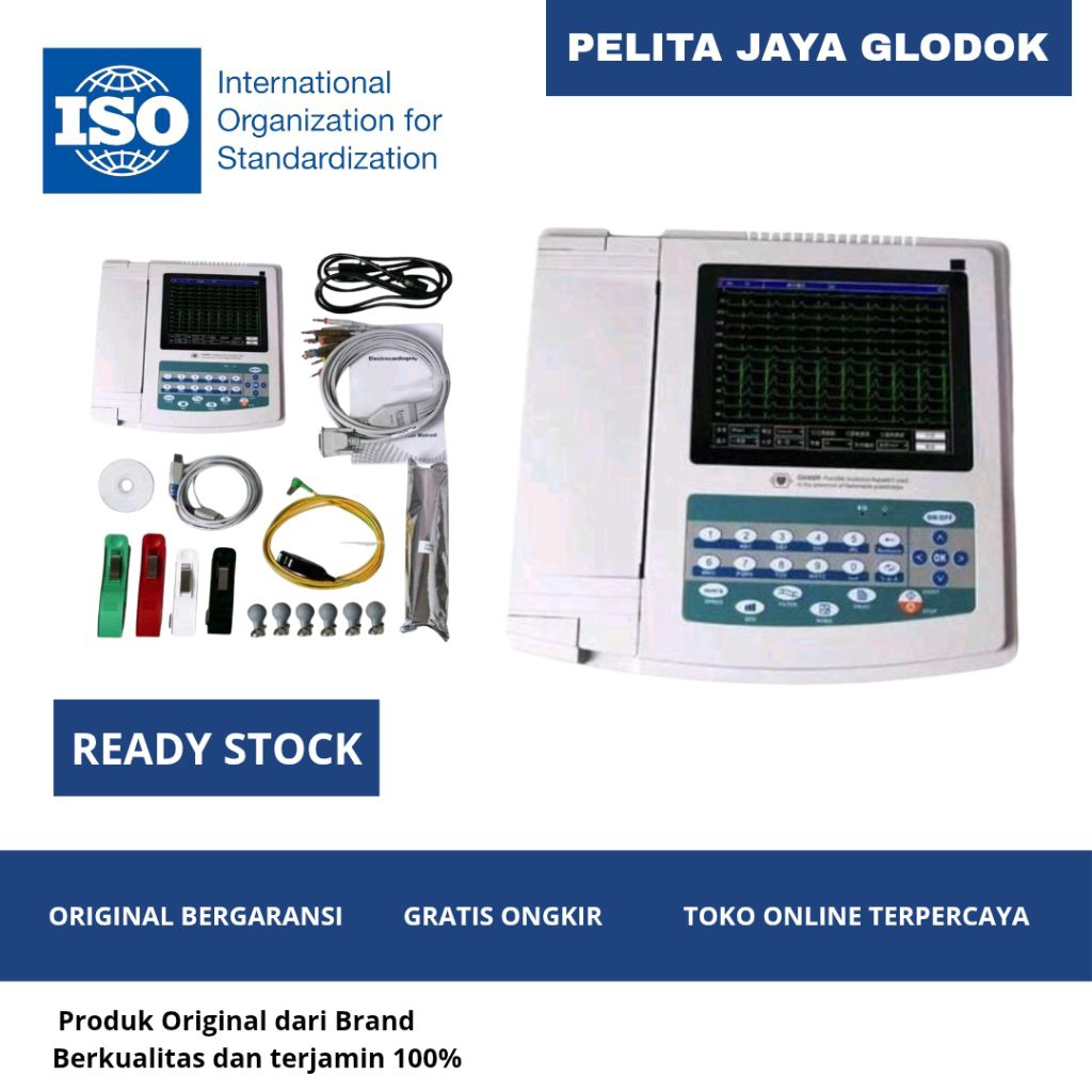 Digital 12-lead 12-channel Electrocardiograph ECG/EKG CONTEC ECG1200G