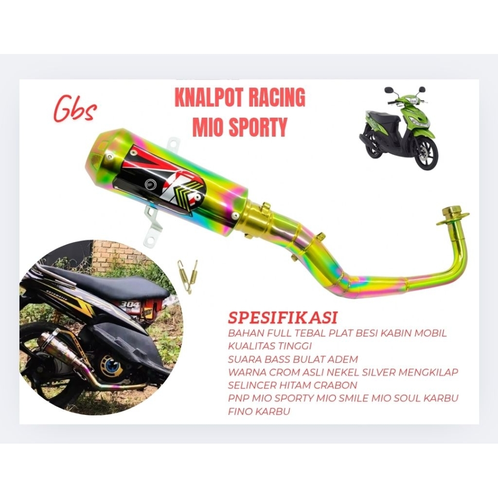 knalpot racing kawahara mio sporty mio smile mio soul karbu full bunglon