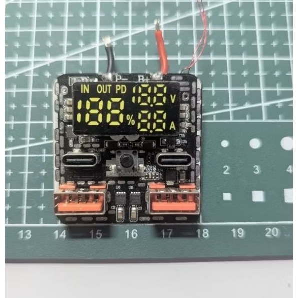 Modul Power Bank PD3.0 65W 4S Baterai  IP5389  Display Volt Ampere