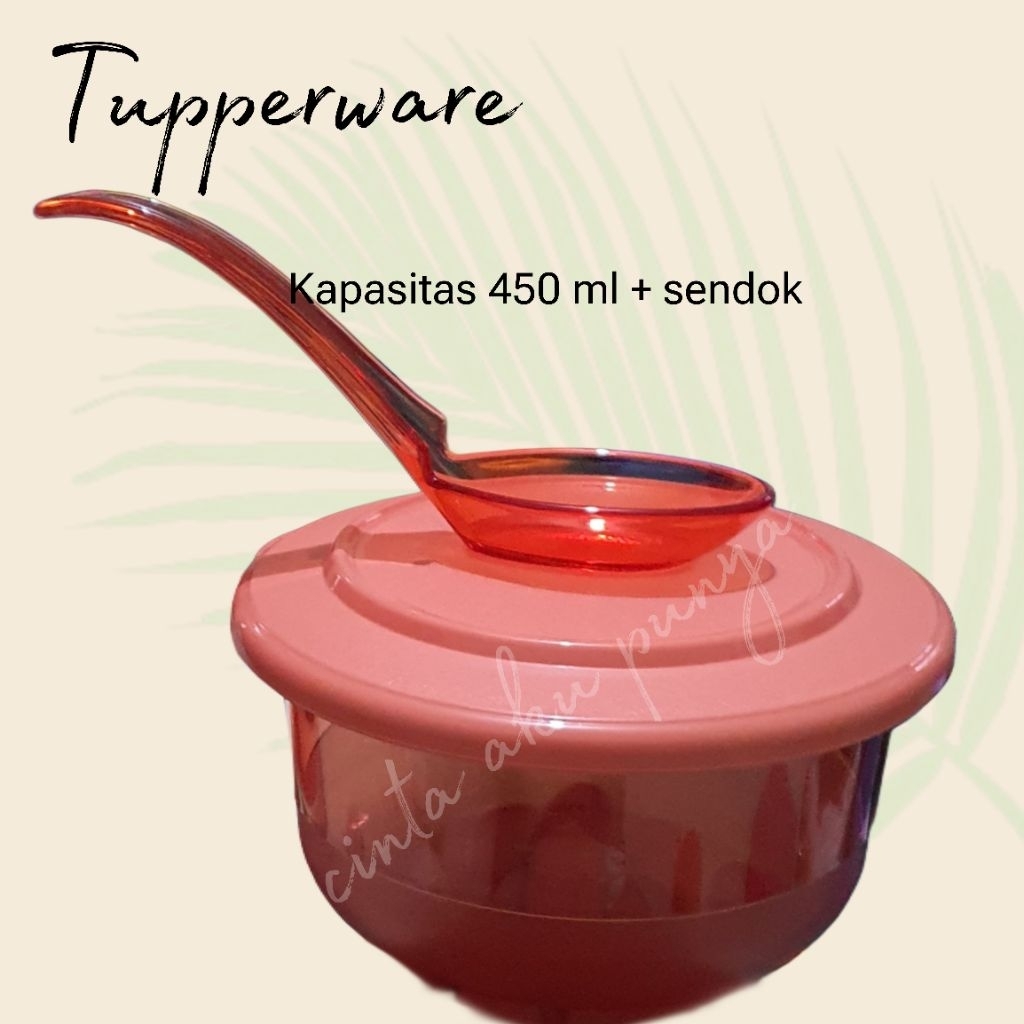 Tupperware.  Bowl kristal 450 ml. Wadah sayur / tempat bubur / tempat serbaguna