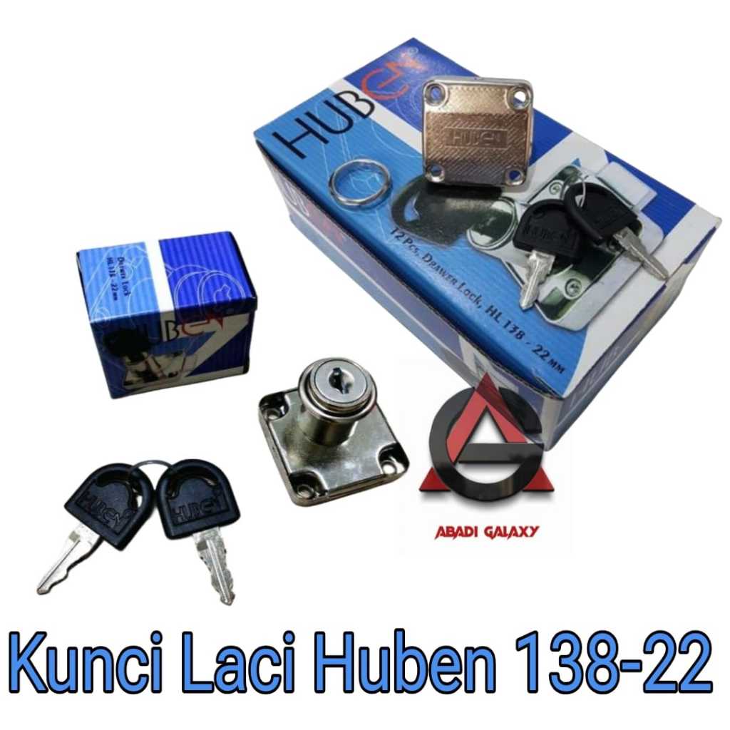 kunci laci huben hl 138 - 22mm / kunci lemari huben hl138-22mm