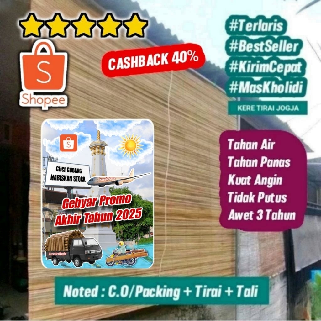 Kere Tirai Gulung, Kerey Tirai, Kerey Tirai Gulung, Kerey Tirai Outdoor, Kerajinan Kerey Tirai, Kere