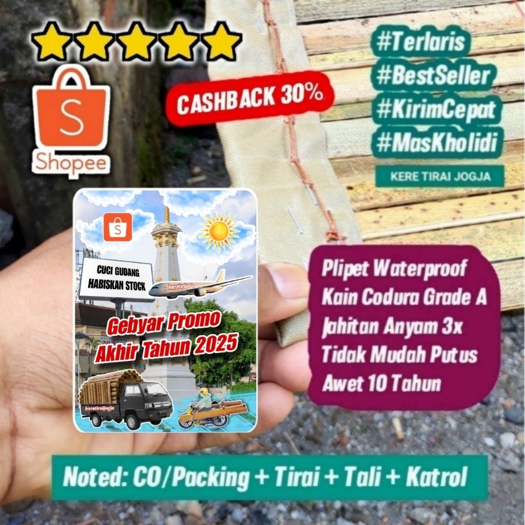 Kere Tirai Gulung, Kerey Tirai, Kerey Tirai Gulung, Kerey Tirai Outdoor, Kerajinan Kerey Tirai, Kere