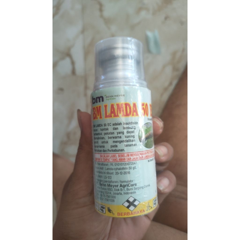 insektisida BM LAMDA 50 ec 100ml. original kemasan kaleng stok terbatas