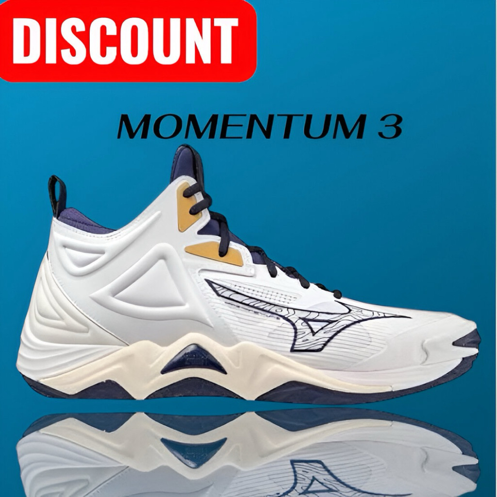 SEPATU MIZUNO MOMENTUM 3 MID GRADE ORI SEPATU VOLLY MIZUNO MOMENTUM SEPATU VOLI MOMENTUM 3