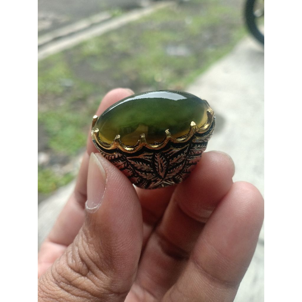 batu pandan lumut lawas klasik cincau sedia bacan bulu macan permata pirus yaman