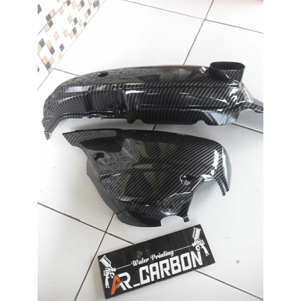 TUTUP BLOK CVT MIO SOUL KARBU LAMA KARBON CLUP