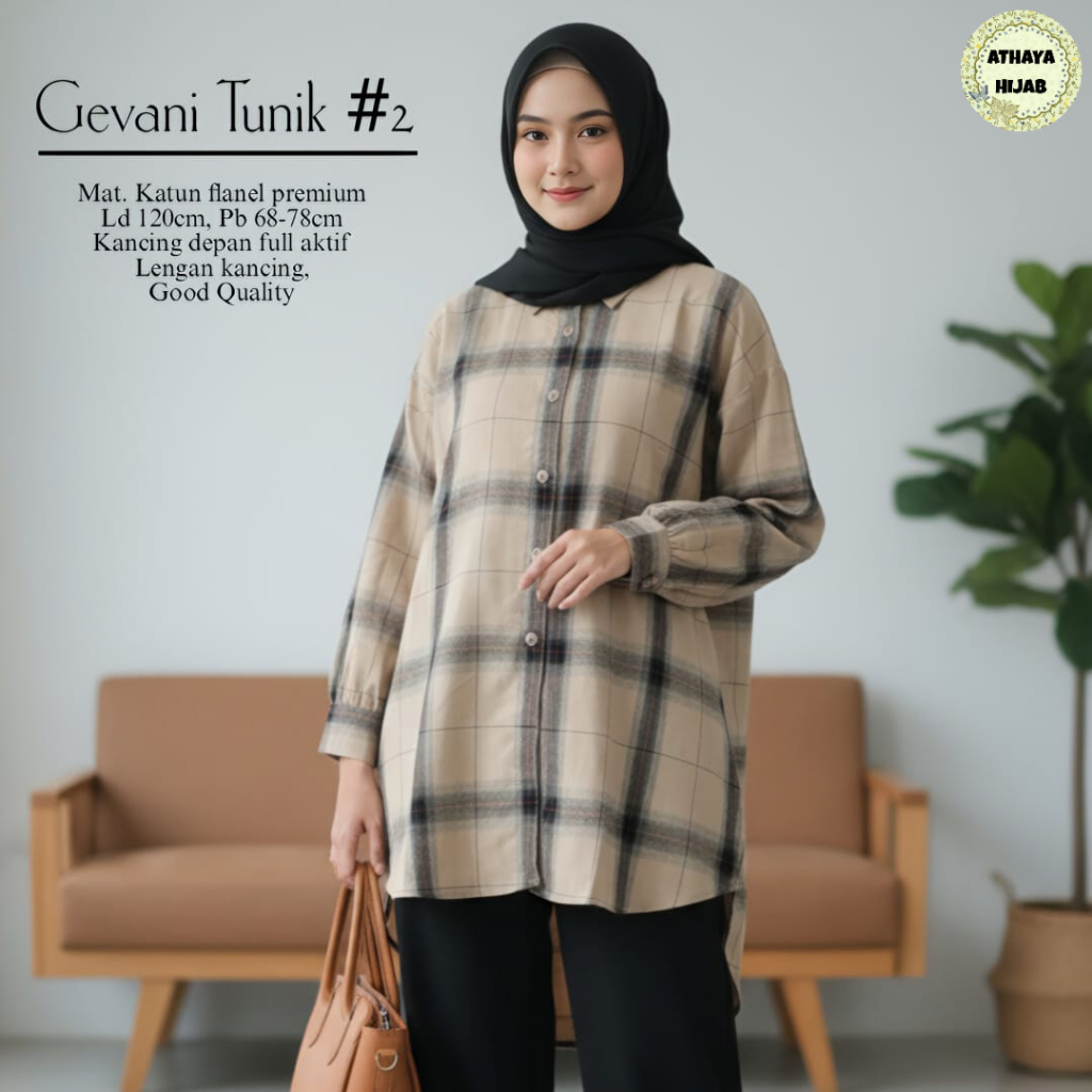 Pakaian Wanita HQ GEVANI TUNIK From AtHAYA FASHION STORE