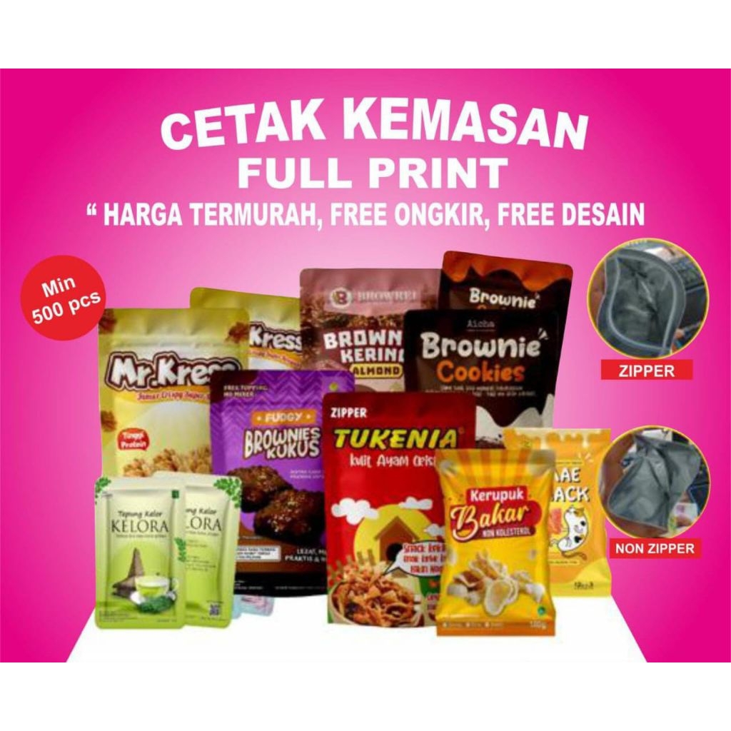CETAK SAMPLE KEMASAN STANDING POUCH FULL PRINT