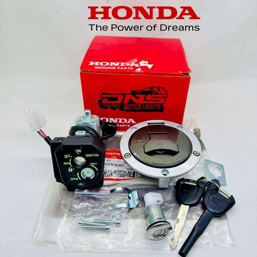 KUNCI KONTAK SET TUTUP TANGKI K15/K18 HONDA CB15R LED TYPE SOCKET KABEL 2 2016-2019 ORI HGP