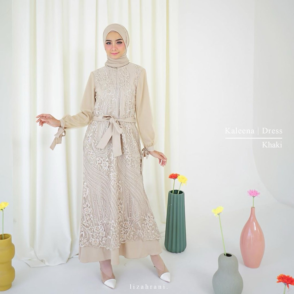 [PRELOVED] KALEENA DRESS FULL BORDIR BY LIZAHRANI