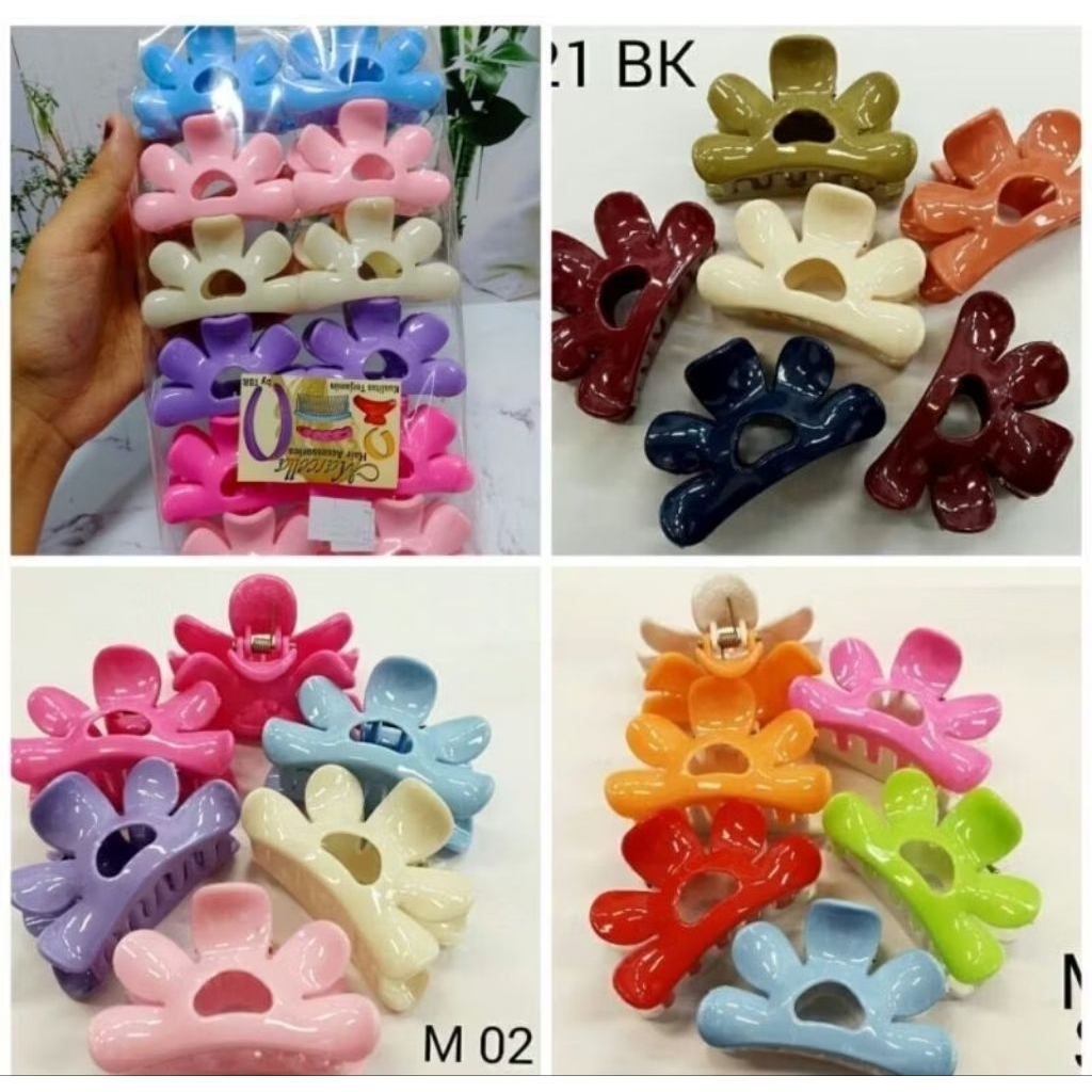 (12pcs)Jepit jedai rambut bunga matahari marsela