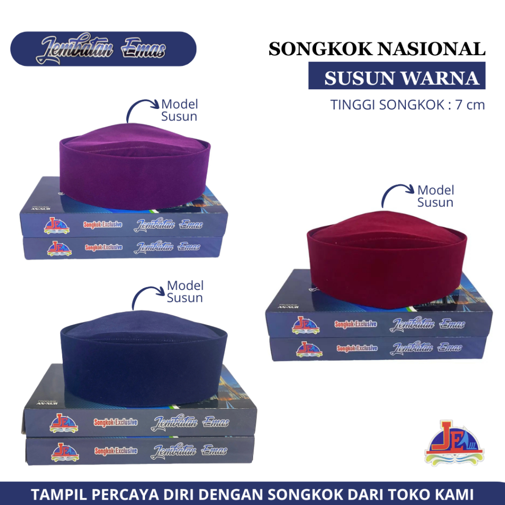 TERBARU Peci Susun Warna Exclusive, Peci Warna bahan beludru Tinggi 7