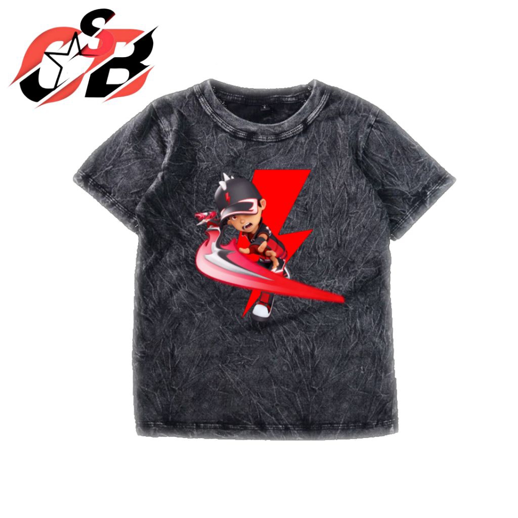 BAJU ANAK KAOS WASHED BOBOIBOY HALILINTAR