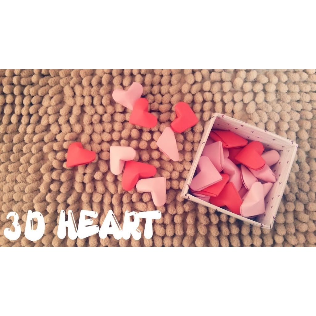Origami Love 3D Mini/Kerajinan Origami/Paper Garland 3D