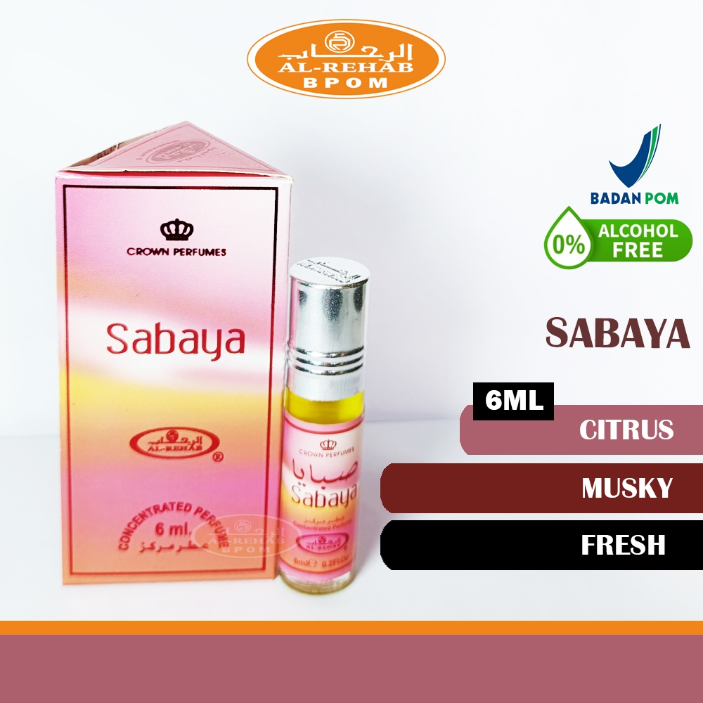 [SABAYA] Perfume Al Rehab Sabaya Concentrated Oil Roll On 6ML Original Saudi | Non Alkohol