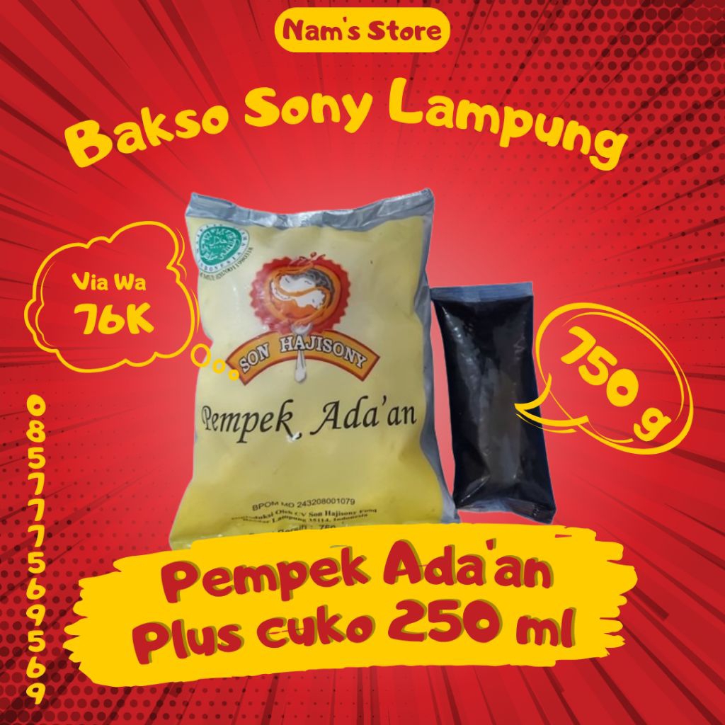 Pempek ikan ada'an sony 100% asli khas Lampung
