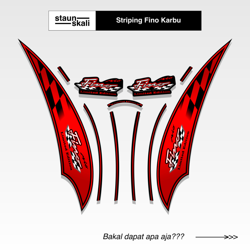 Striping Fino Karbu Variasi (36) Full Body Original