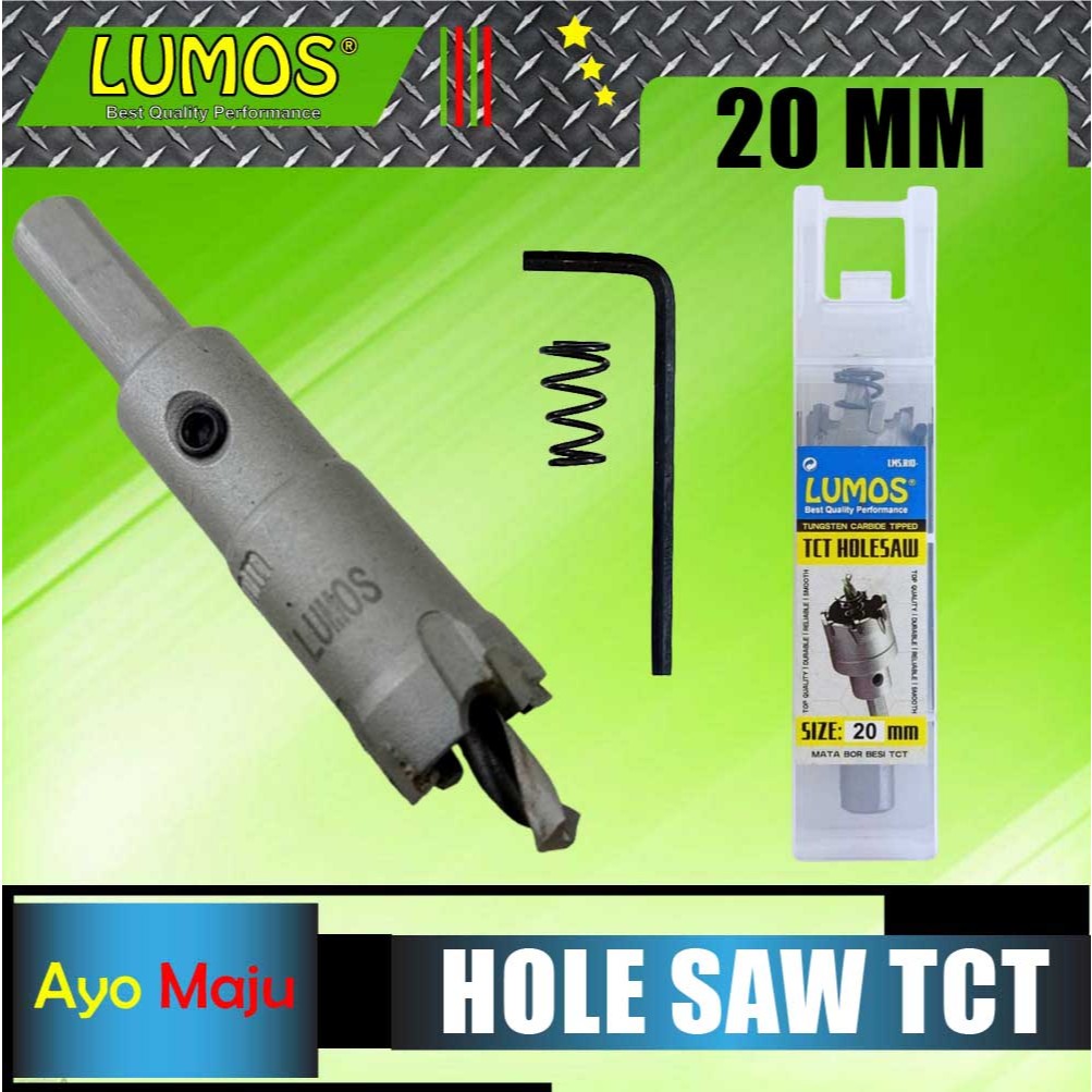 Hole Saw TCT LUMOS 20mm / HoleSaw Besi 20mm / Mata Bor Besi 20 mm TCT