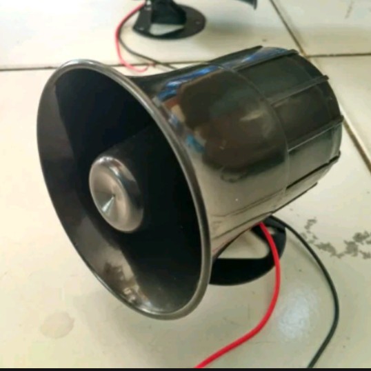Toa Mini Speaker Mini Corong Bulat 30 Watt Hitam Plastik untuk Modul Sirene Motor