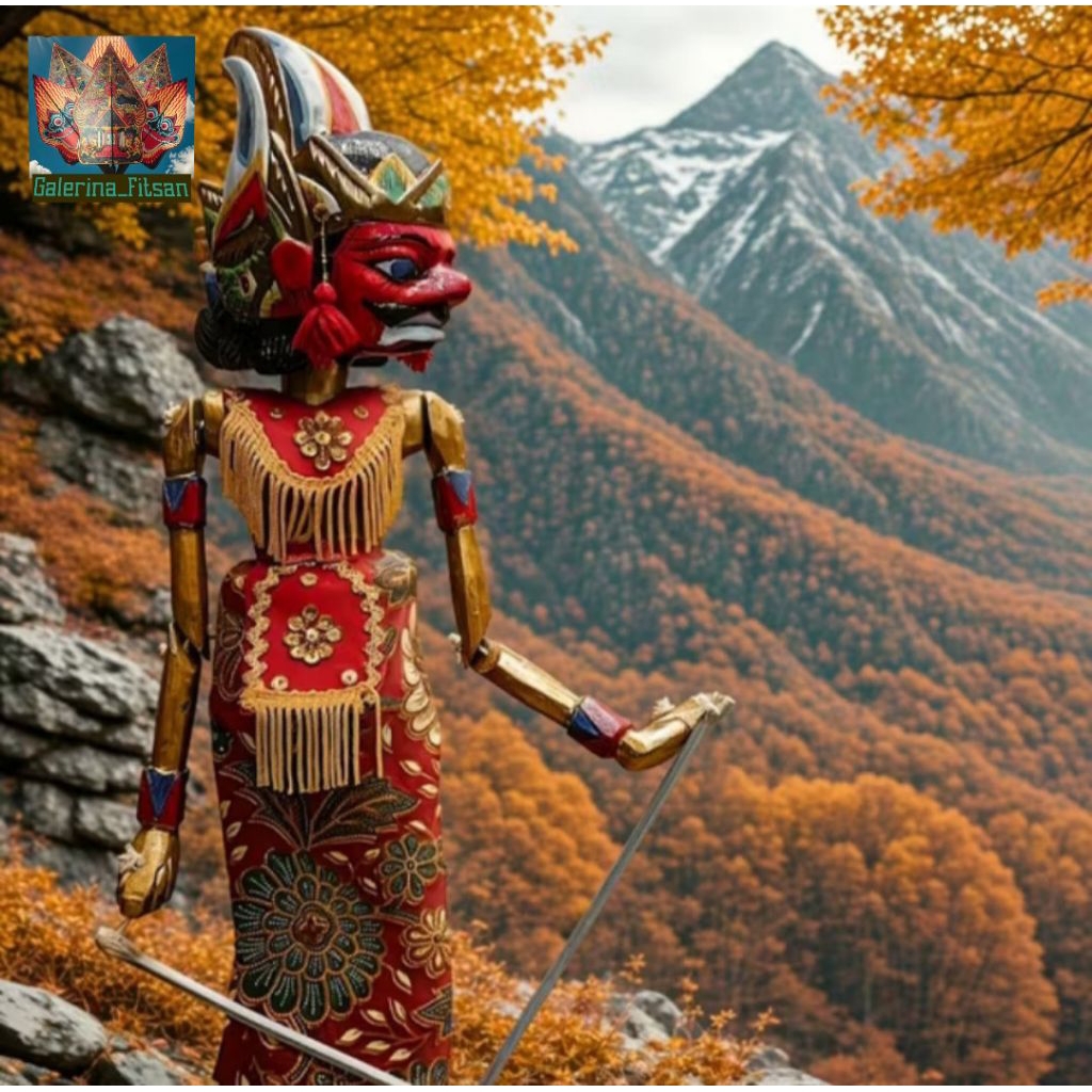 Wayang golek Rahwana ukuran 50cm