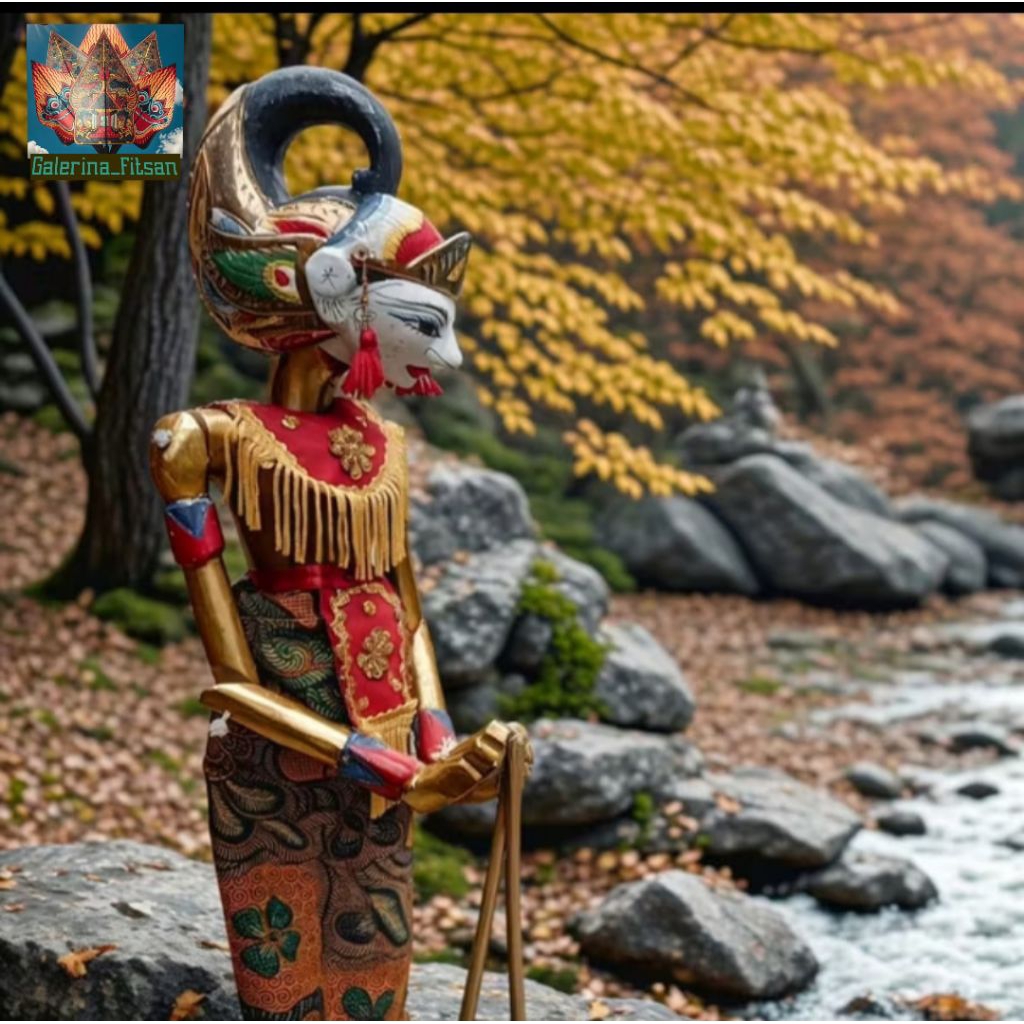 Wayang golek Arjuna 50cm