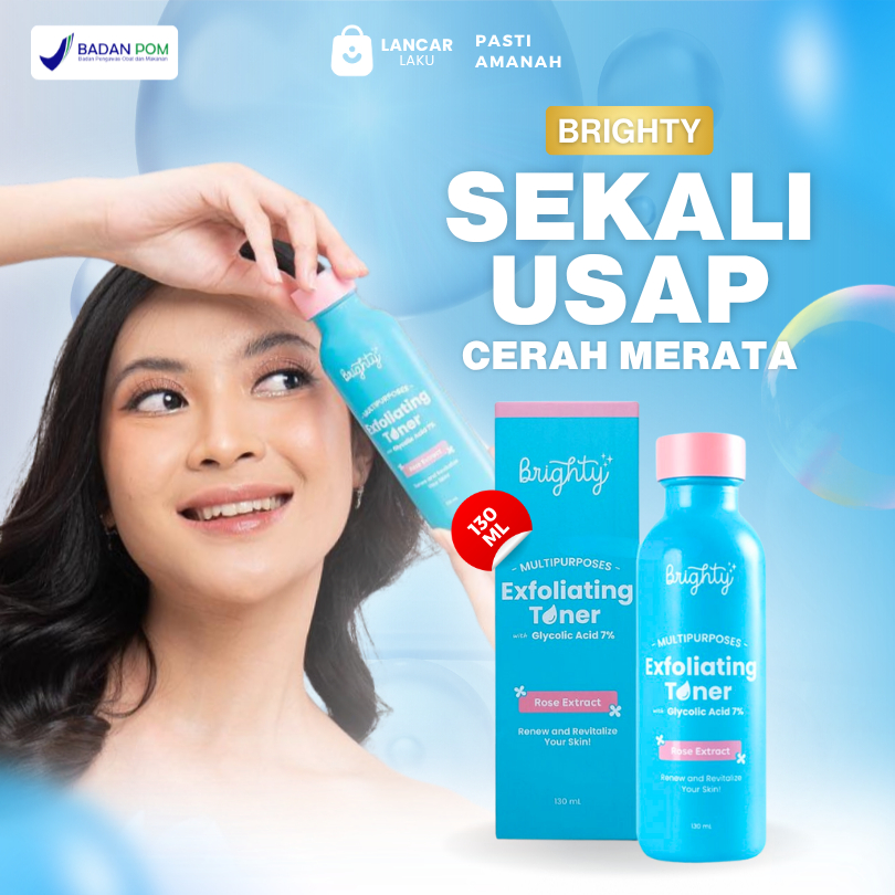 Brighty Toner Badan Whitening Pemutih Ketiak Dan Selangkangan Exfoliating Exfoliasi Body Care Bpom P