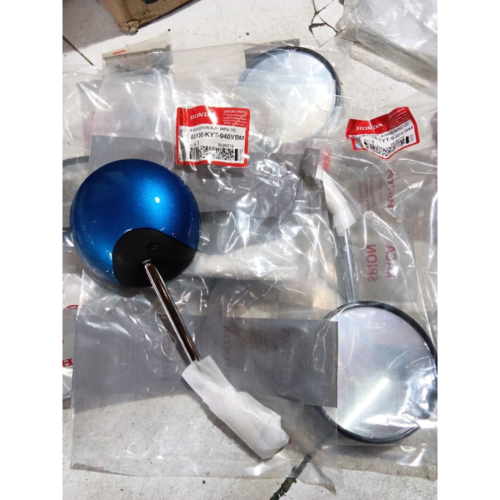 KACA SPION HONDA SCOOPY KARBU Fi BIRU VBM ORIGINAL AHM