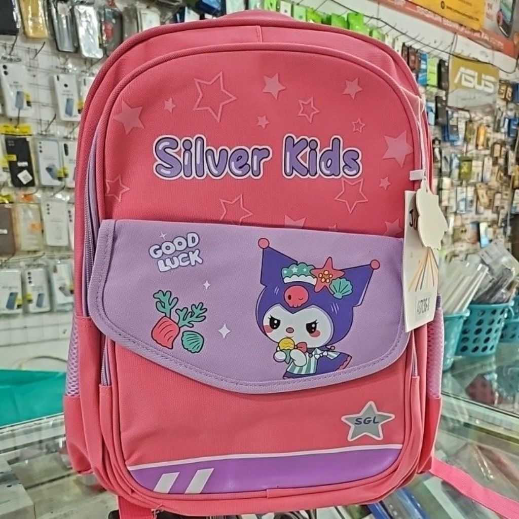 TAS RANSEL ANAK CEWE TK/SD JUNGLE KIDS BY ALTO 43715G KUROMI PINK