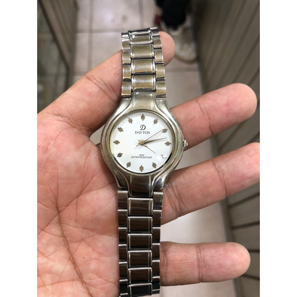 jam tangan pria dayton quartz water resist anti karat elegan