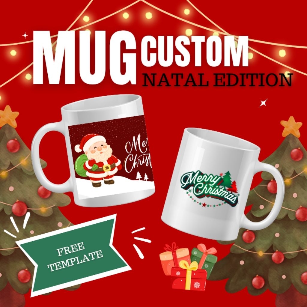 Custom Mug Natal | Mug Christmas Custom | Mug Natal Custom 2025 | Mug Hampers Natal | Mug Hadiah Nat