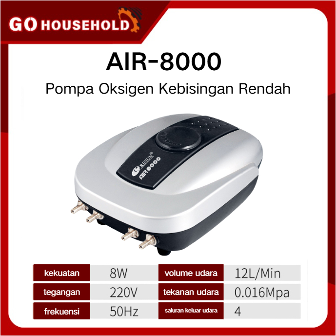 Air-8000 Resun Pompa Udara Aerator Aquarium Air Pump Air8000