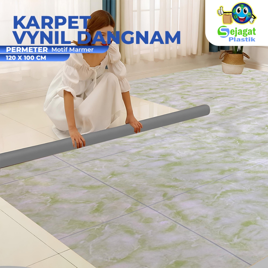 Sejagat Plastik - Karpet Lantai Dangnam Vinyl Karpet Lantai multifungsi taplak meja | Motif Marmer P