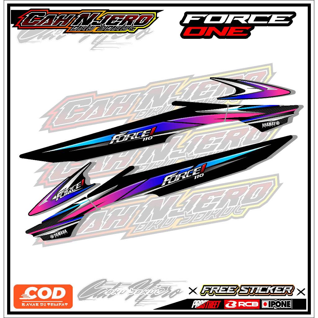 STRIPING VARIASI YAMAHA FORCE ONE 110/ STICKER LIST VARIASI MOTOR YAMAHA FORCE ONE