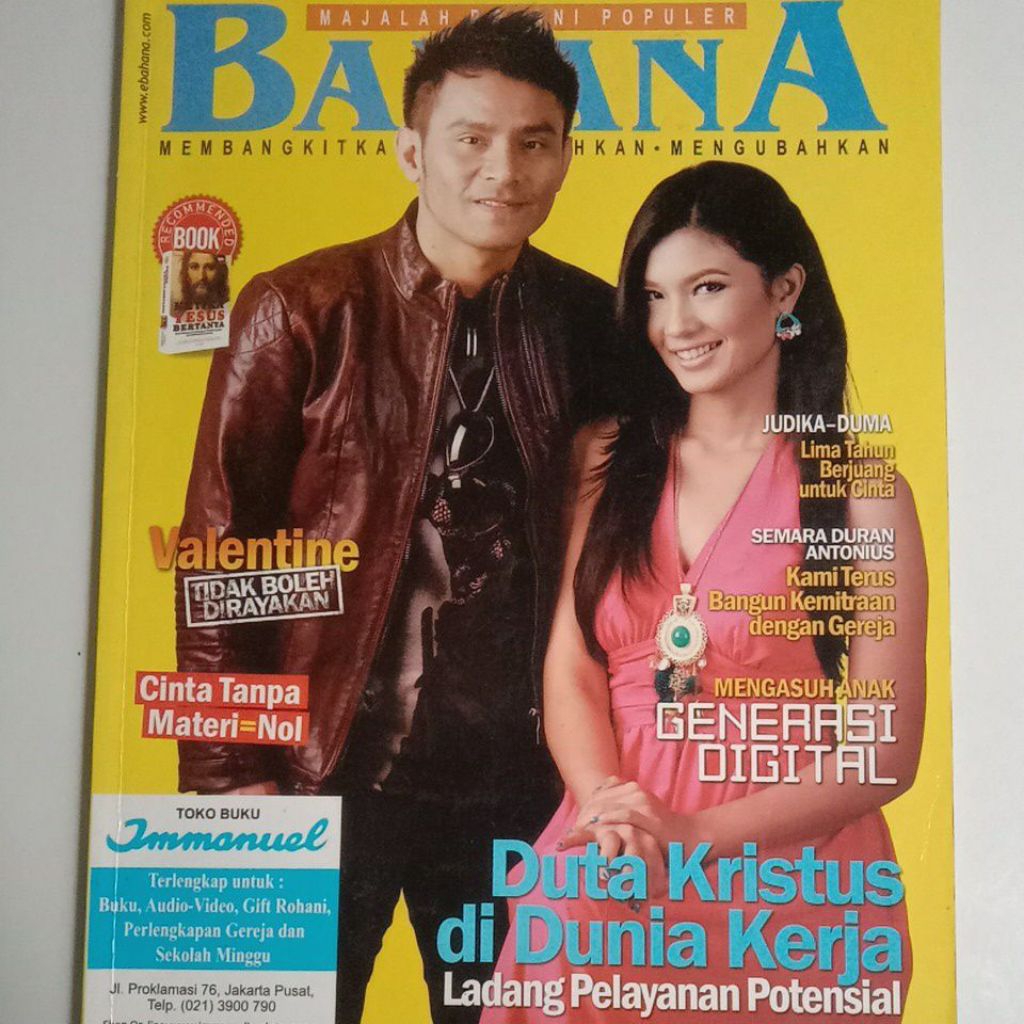 Majalah Bahana Tahun 2013 Cover Judika Nalom Abadi Sihotang (RU 1 Indonesian Idol'2005) Duma Riris S