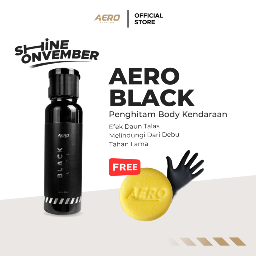 Aero Black Penghitam Body Motor / Mobil Permanen