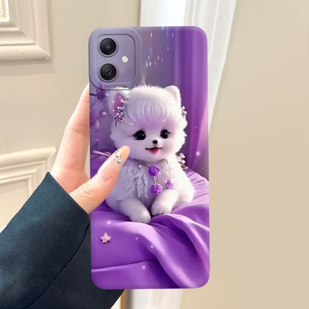 Premium Casing Hp Untuk SAMSUNG GALAXY A05 - Desain DOG KUCING CUTE LUCU - Case Silikon Softcase Tre