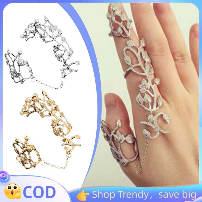 Cincin Gothic Cincin Rantai Sambung Cincin Melingkar Cincin Grunge