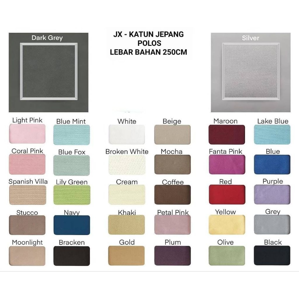 Sprei Jadi Bahan Katun Jepang Polos Dengan Ketebalan Benang 250TC