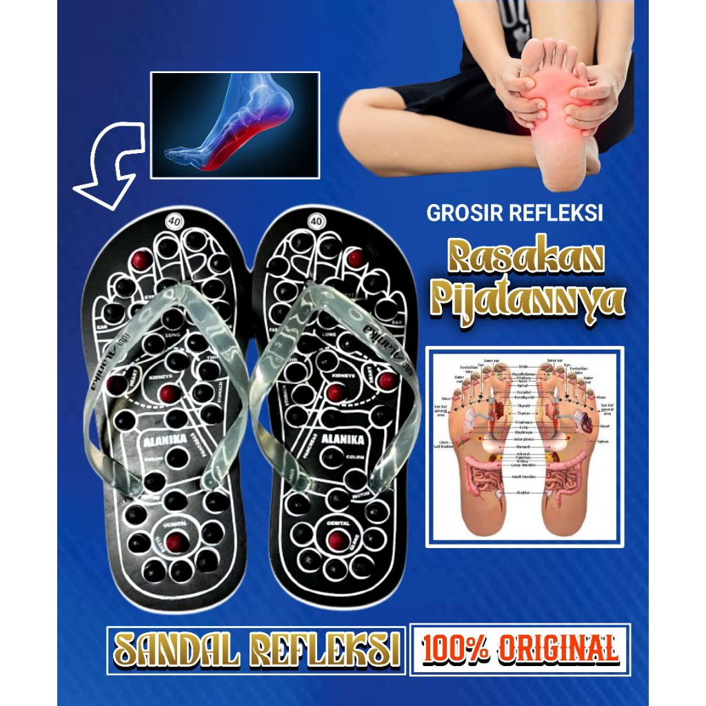 Sandal kesehatan / sandal terapi rematik / sandal jepit kesehatan