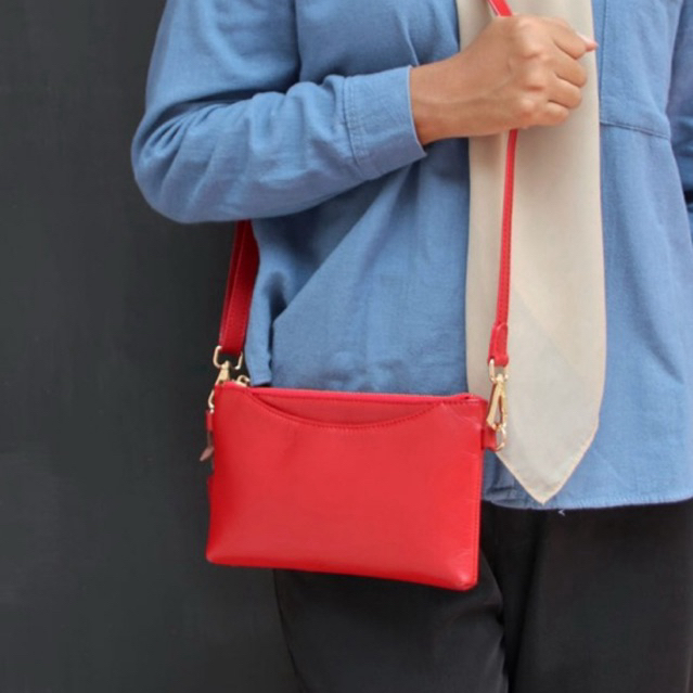 Tas Selempang Wanita Kulit Sapi Asli Berkualitas Valiant Leather DANICA (1796 ) Sling Bag