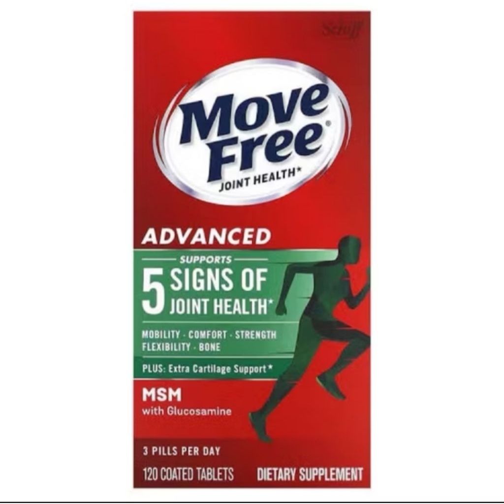 schiff move free advanced glucosamine MSM jaont health 120.tablet