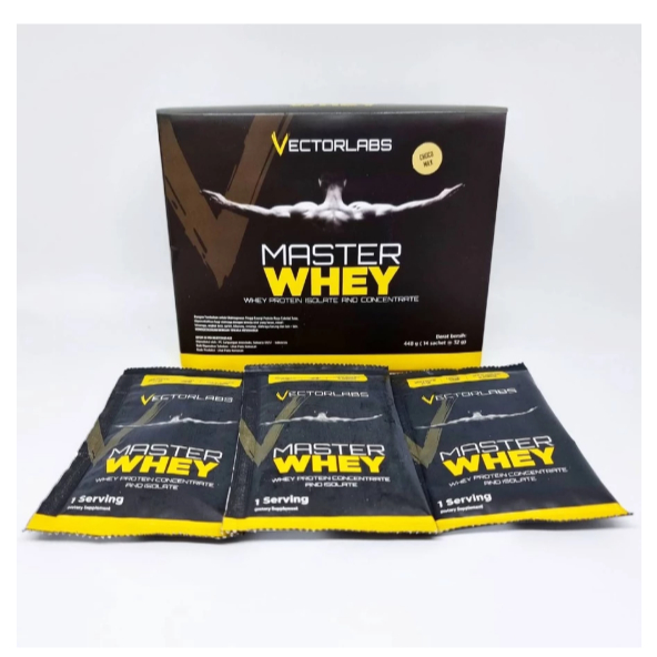 Vectorlabs Master Whey 12 Sachet Susu Protein Shake Isolate Master Whey MasterWhey 12 sachet lbs isi